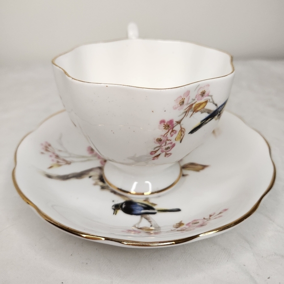 Queen Anne Floral Teacup & Saucer Set - Picture 4 of 11